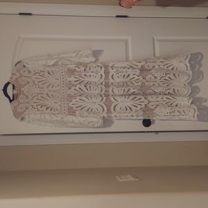 White bohme lace dress
